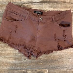 Stretch Distressed Shorts